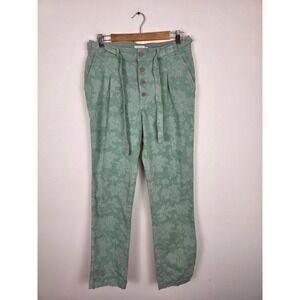 Sundance Bastille Easy Floral Print Button‎ Fly Tie Waist Pants Women's Size 6